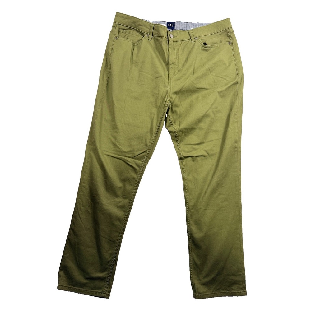 GAP  Men's Pants Olive Green 40x30 Slim fit Stretch Preppy Khakis